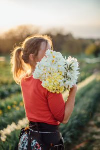 Businessfotografie von Blumenbauerin bei Freiburg