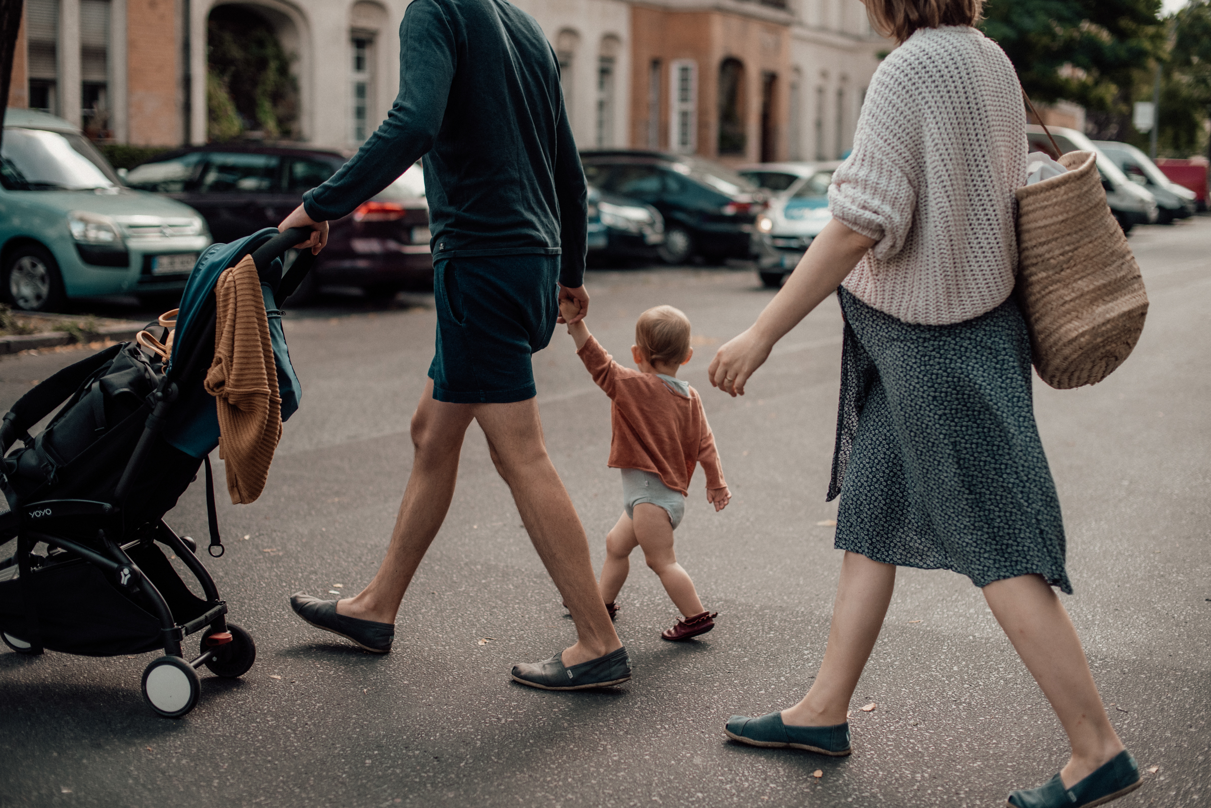 Familienportrait beim spaziergang, Fotograf in Basel
